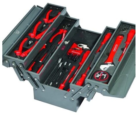 İzeltaş Elektrikçi Takım Çantası (45 Parça, 5 Gözlü)