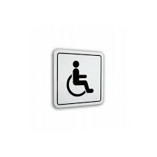 LUNA Pvc Elegan Sembol Engelli Wc 12x12cm