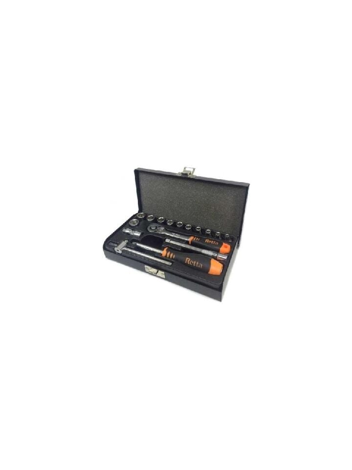 RETTA 1/4'' Altı Köşe 16 Parça Kısa Lokma Takımı