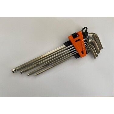 RETTA 9 Parça Yuvarlak Başlı  Altı Köşe L Allen Anahtar Takımı Uzun