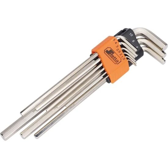 RETTA 9 Parça Altı Köşe L Allen Anahtar Takımı Uzun