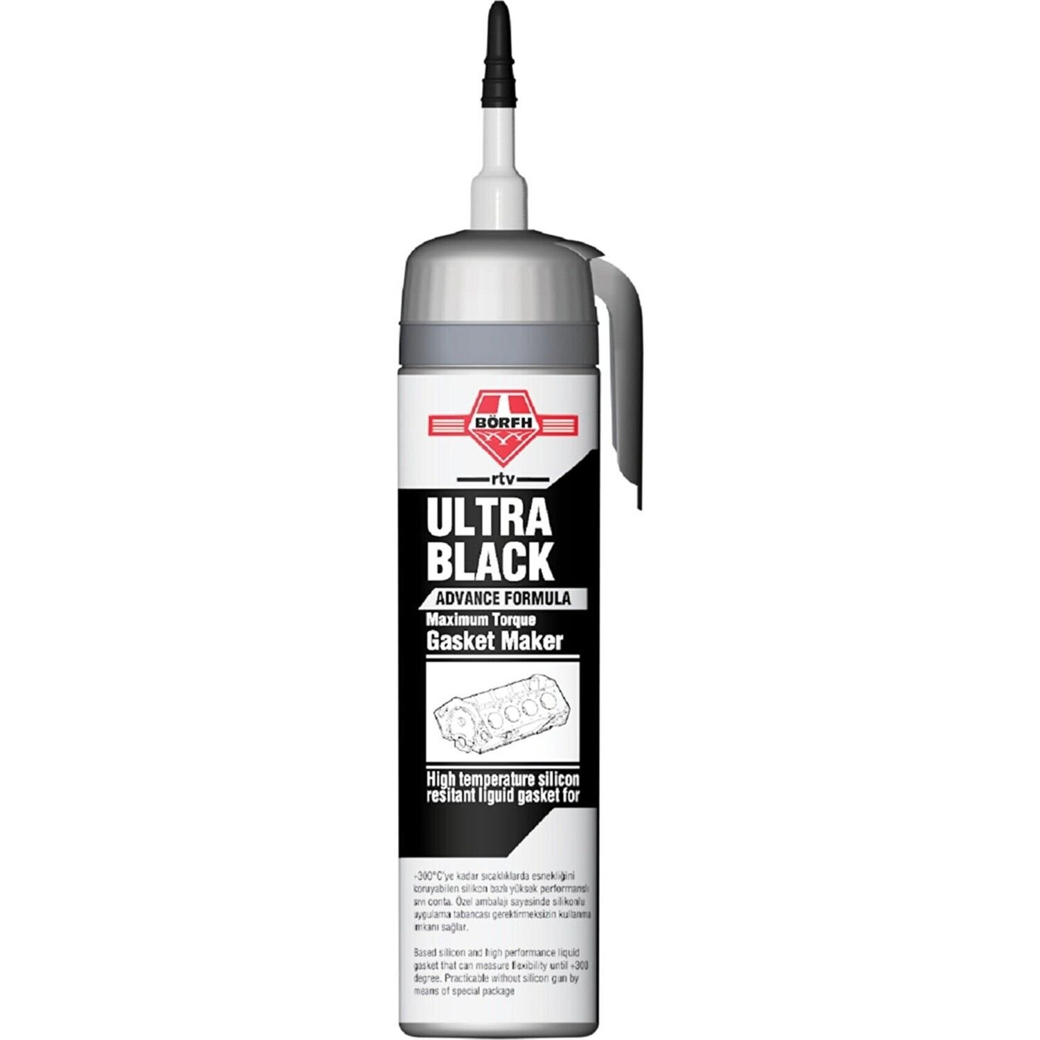 Börfh Siyah Sıvı Conta Telli Kartuş 200ml