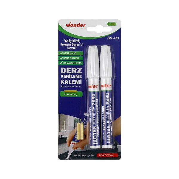 Wonder Derz Kalemi GM-765 2'li Beyaz
