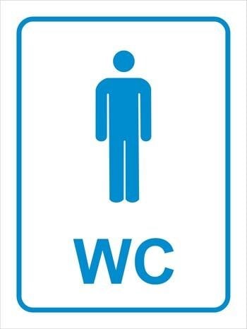 İkaz Levhası Wc Bay Resimli Dekote 12x25