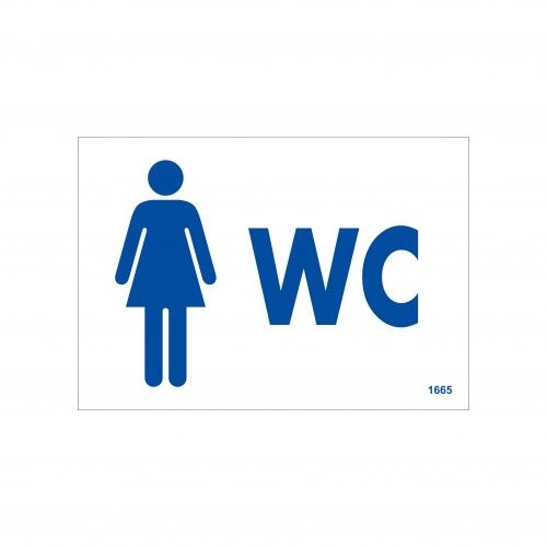 İkaz Levhası Wc Bayan Resimli Dekote 12x25