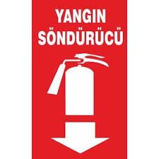 İkaz Levhası Yangın Söndürücü 12x25