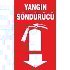 İkaz Levhası Yangın Söndürücü 12x25
