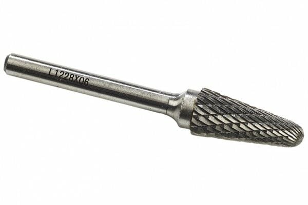 Karbür Kalıpçı L Tipi Konik Yuvarlak Uç Freze 8mm