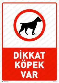 İkaz Levhası Dikkat Köpek Var - 1491