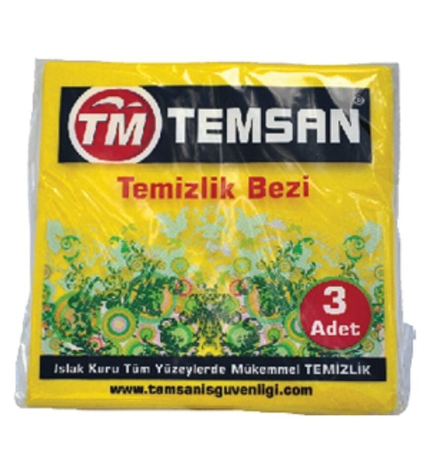 Temsan TM-050 Temizlik Bezi Sarı 3'lü - TM-050