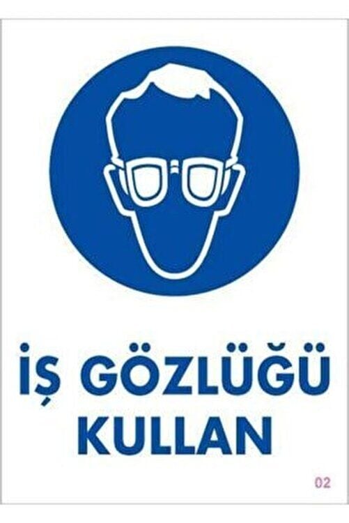 İkaz Levhası İş Gözlüğü Kullan - 2