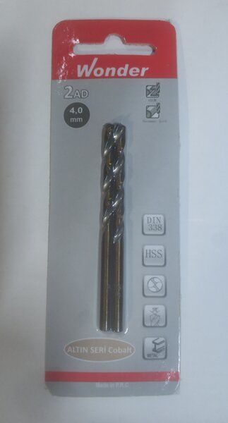 Wonder HSS Blisterli Metal Matkap Ucu Cobalt Altın Seri 5.5mm 2'li Set