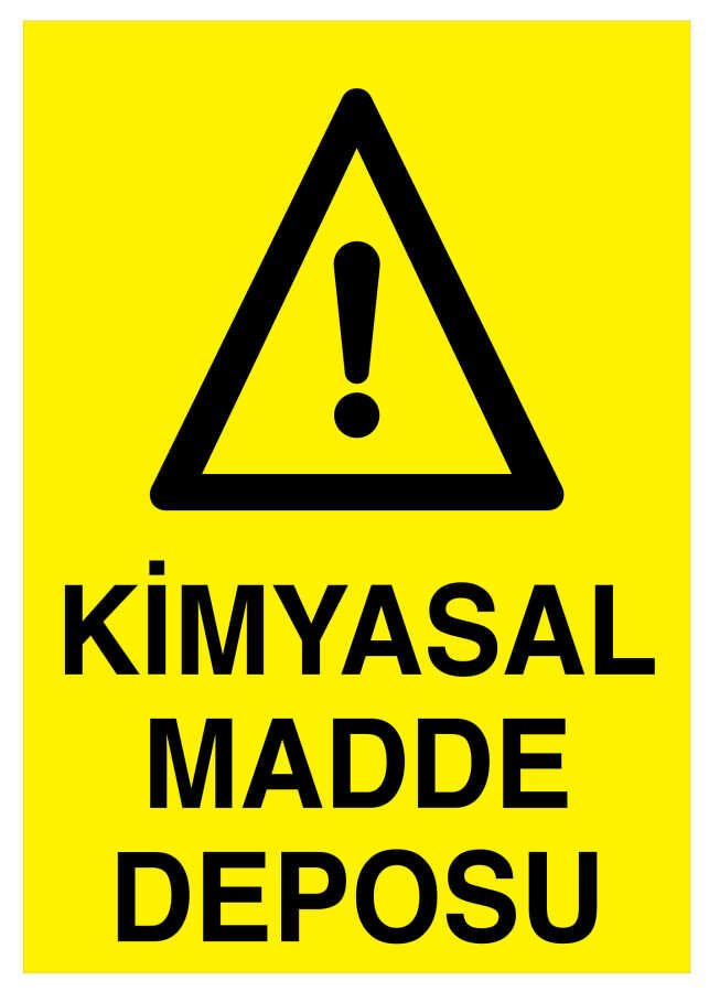 İkaz Levhası Kimyasal Malzeme Deposu