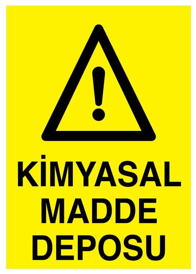 İkaz Levhası Kimyasal Malzeme Deposu