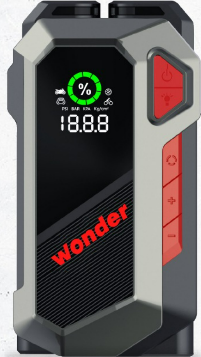 Wonder Lastik Şişirme Ve Akü Takviye Cihazı 16000 Mah ( Powerbank+ Led Lamba+ Hava Kompresörü )
