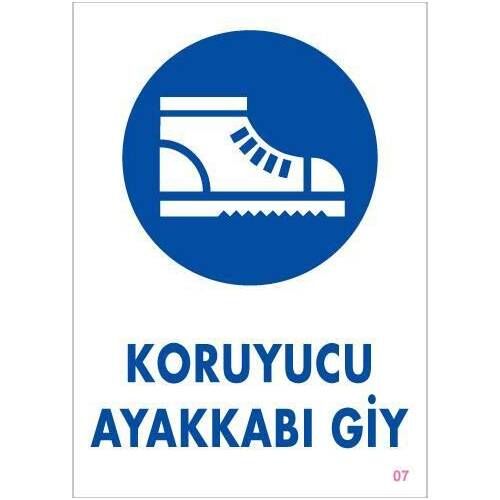 İkaz Levhası Koruyucu Ayakkabı Giy-7