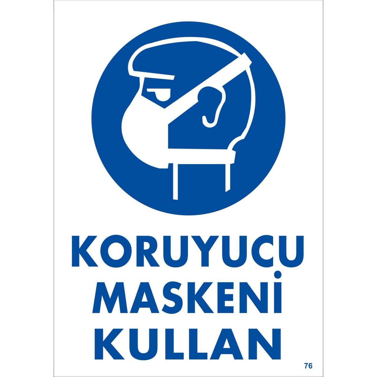 İkaz Levhası Koruyucu Maskeni Kullan-76